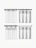 Westwing Collection Комплект штор блэкаут Sandra темно-зеленый — фото 5