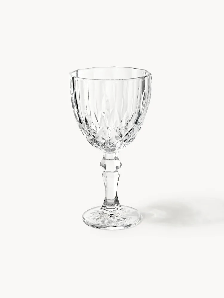 Westwing Collection Набор бокалов для вина George, тиснёный узор, 4 шт, 220 мл