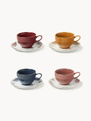 Westwing Collection Набор чашек с блюдцами Mystic, 4 предмета