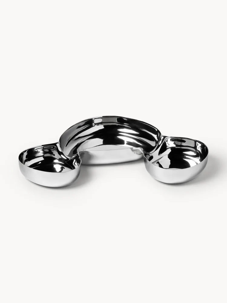Поднос для подачи Westwing Collection Nive, S 30 см, серебристый