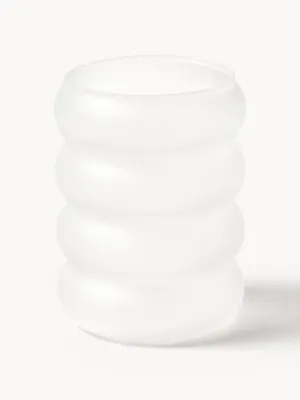 Westwing Collection Набор стаканов Bubbly из боросиликатного стекла, 4 шт., 320 мл, белые матовые, Ø 8 × В 10 см, 320 мл, Белый