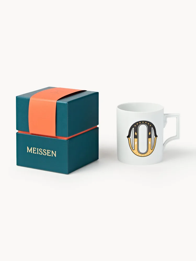 Westwing Collection Кружка Westwing x MEISSEN Initials, декор светло-жёлтый, арт. S32893