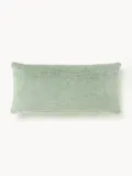 Westwing Collection Подушка декоративная Sofia из велюра, 30х70 см, Ш 30 × Д 70 см, Шалфейный зелёный — фото 1