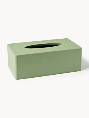 Westwing Collection Коробка для бумажных салфеток Loa, Ш 25 × В 9 см, Шалфейный зелёный