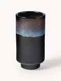 Westwing Collection Ваза Solis из глазурованной керамики высотой 18 см, Ø 10 × В 18 см, Антрацитовый матовый — фото 1