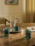Westwing Collection Набор стаканов Bubbly из боросиликатного стекла, 4 шт., 320 мл, мятно-зелёные, Ø 8 × В 10 см, 320 мл, Мятный зелёный — фото 4