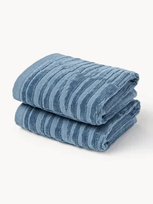 Westwing Collection Полотенце Petra, полотенце для лица, Ш 30 × Д 30 см, 2 шт., Синий