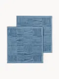 Westwing Collection Полотенце Petra, полотенце для лица, Ш 30 × Д 30 см, 2 шт., Синий — фото 3