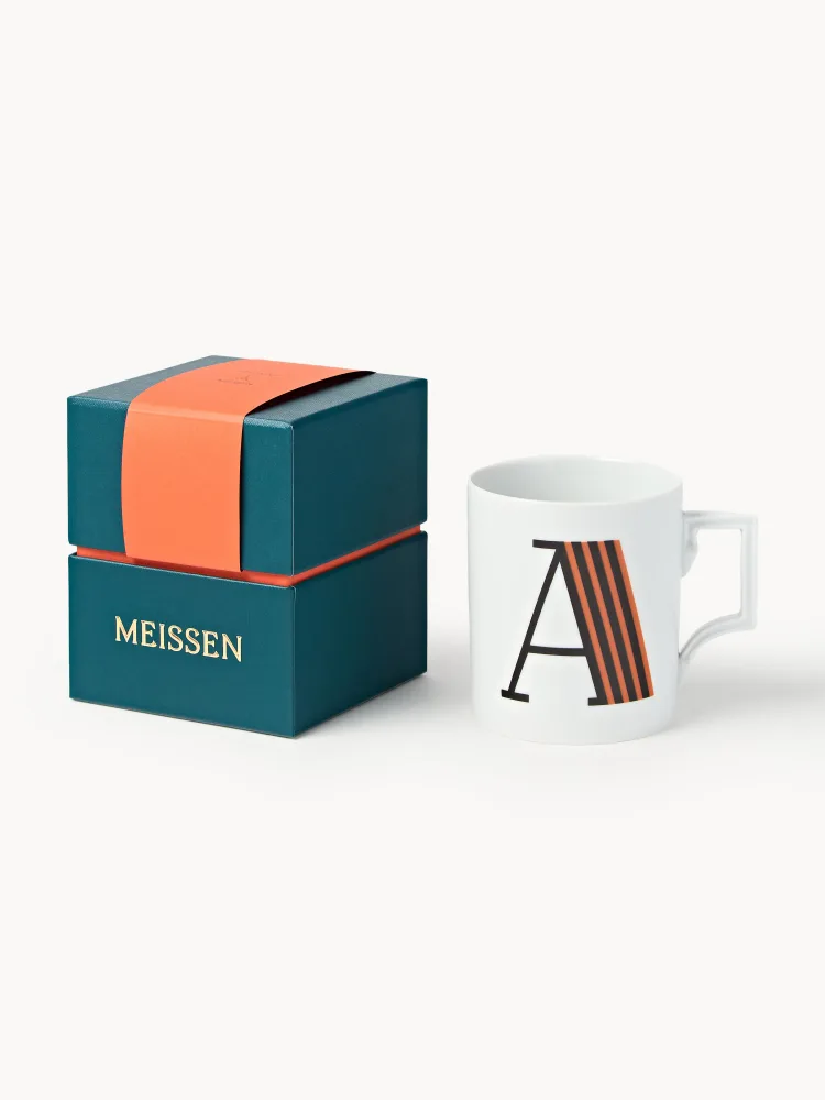 Westwing Collection Кружка Westwing x MEISSEN Initials, декор оранжевый, арт. S43148