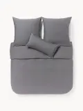 Westwing Collection Пододеяльник Thany, Ш 135 × Д 200 см, Тёмный серый — фото 8