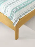Westwing Collection Простыня перкалевая Hildy, бирюзовая с белым — фото 3