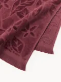 Westwing Collection Комплект велюровых полотенец Rosaria с цветочным узором, 3 предм. (гостевое полотенце, полотенце для рук, банное полотенце), Бургунди — фото 8