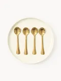 Westwing Collection Набор чайных ложек Ondine с золотистым шлифованным покрытием, 4 шт, 15 см — фото 3