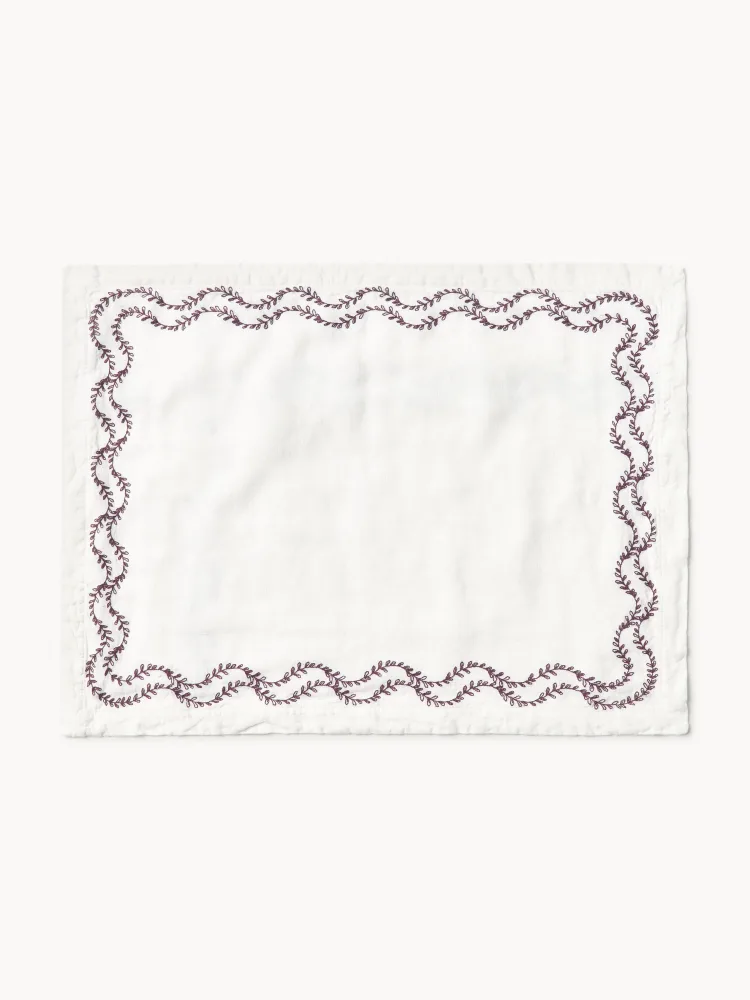 Westwing Collection Комплект льняных подкладок с вышивкой Ivy, 2 шт