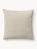 Westwing Collection Подушка декоративная Lennon из вельвета, 70х70 см, Ш 70 × Д 70 см, Светлый бежевый — фото 1
