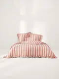 Westwing Collection Пододеяльник Posie из льна с хлопком с оборкой коралловый — фото 6