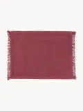 Westwing Collection Комплект подкладок с бахромой Bodo, 2 шт, Ш 40 × Д 50 см, Бургунди — фото 1