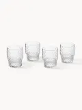 Westwing Collection Набор стаканов Vetro из выдувного стекла, 4 шт., 360 мл, Ø 9 × В 10 см, 360 мл, Прозрачный — фото 3
