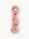 Westwing Collection Подушка декоративная Teddy Chain Dotty, Ш 60 × Г 20 см, Светлый розовый — фото 2