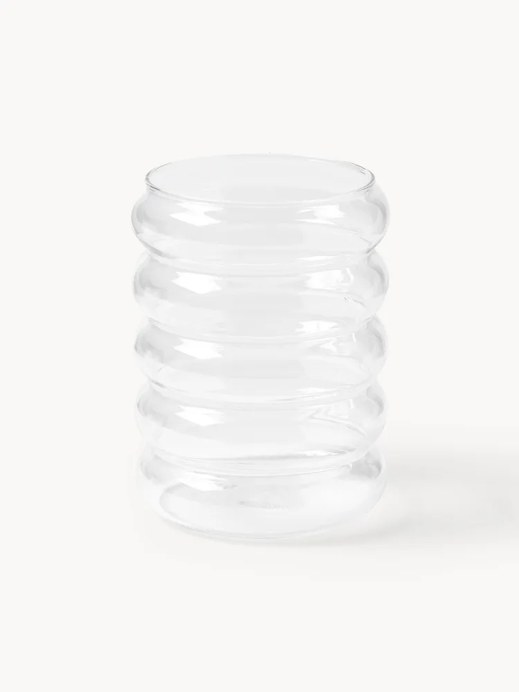 Westwing Collection Набор бокалов Bubbly из боросиликатного стекла, 4 шт., 580 мл, прозрачные