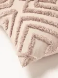 Westwing Collection Наволочка Phil из перкаля с тафтинговым узором, Ш 50 × Д 80 см, Светлый бежевый — фото 3