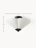 Westwing Collection Потолочный светильник Leora с плиссированным льняным абажуром, Ø 42 × В 23 см, Приглушённый белый — фото 2