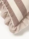 Westwing Collection Пододеяльник Posie из льна с хлопком с оборкой карамельный — фото 3