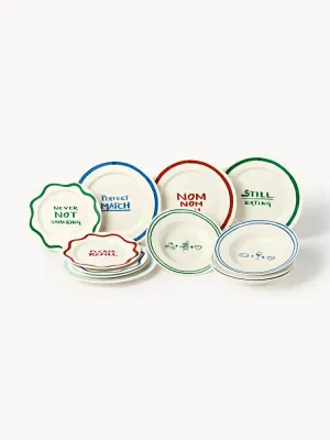 Westwing Collection Набор посуды из фарфора Tutti ручной росписи на 4 персоны, 12 предметов