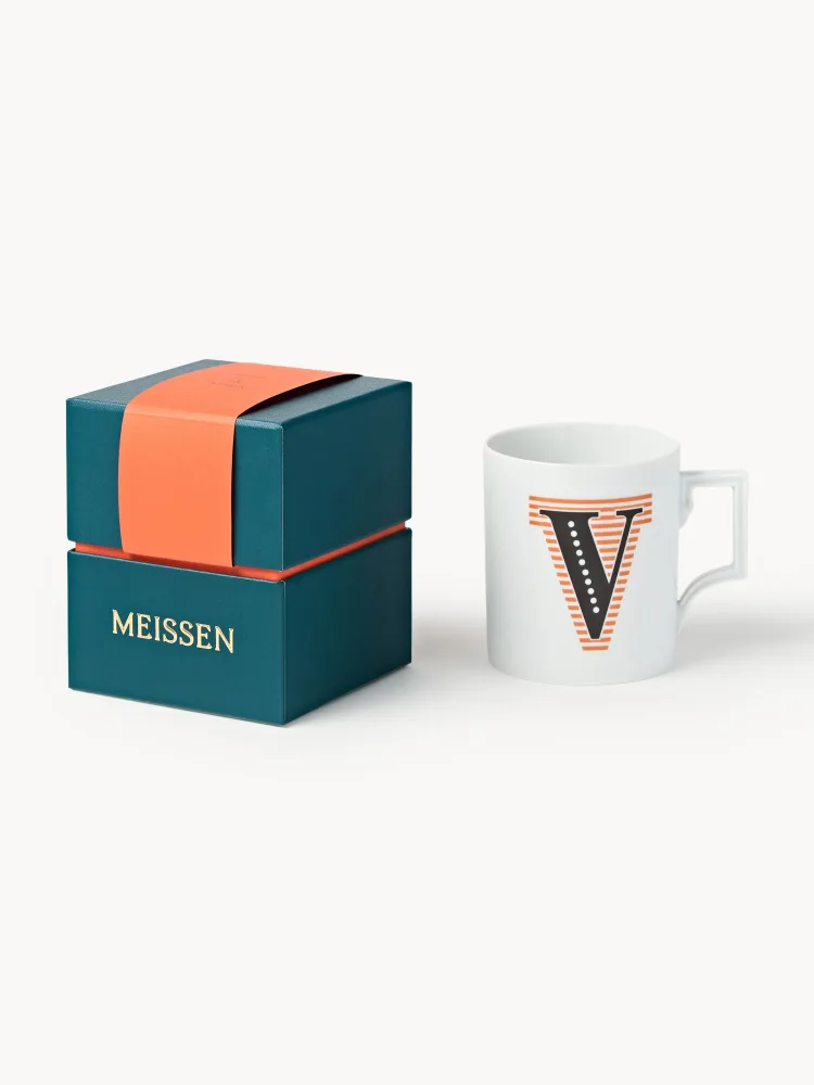 Westwing Collection Кружка Westwing x MEISSEN Initials, декор оранжевый, арт. S60217