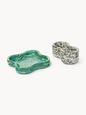 Westwing Collection Комплект декоративных чаш Elara из синтетического мрамора, 2 предмета, арт. S63147
