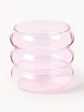 Westwing Collection Набор стаканов Bubbly из боросиликатного стекла, 4 шт., 320 мл, светло-розовые, Ø 8 × В 8 см, 250 мл, Светлый розовый — фото 1
