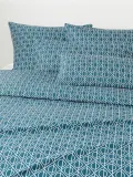 Westwing Collection Пододеяльник Jella из хлопка ренфорсе темно-бирюзовый — фото 1