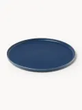 Westwing Collection Набор тарелок больших Lowri ручной работы, 4 предмета, Ø 27 см, Тёмный синий — фото 4