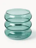 Westwing Collection Набор стаканов Bubbly из боросиликатного стекла, 4 шт., 320 мл, мятно-зелёные, Ø 8 × В 8 см, 250 мл, Мятный зелёный — фото 1