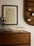 Westwing Collection Миска декоративная из мрамора Fossil, ширина 46 см, Ш 46 × В 10 см, Бежевый мрамор — фото 7