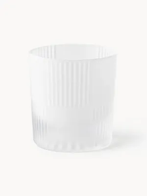 Westwing Collection Набор стаканов Bicchi с тиснёным узором, 4 шт., 250 мл, белые матовые