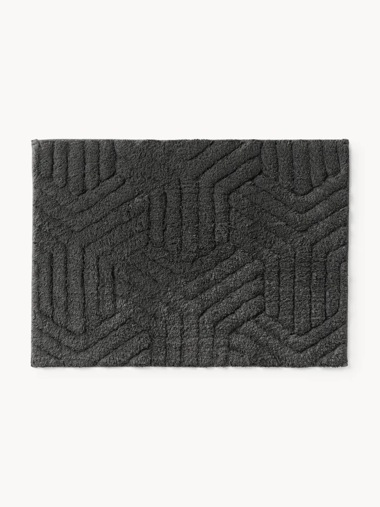 Westwing Collection Коврик для ванной Fatu, антрацитовый