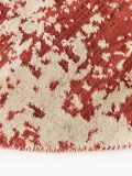 Westwing Collection Ковер круглый Cynthia ручного ткачества из шерсти и вискозы, абстрактный узор, диаметр 120 см, терракотовый с бежевым — фото 3