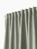 Westwing Collection Штора плотная Jensen на шторной ленте, оливковая зеленая — фото 2