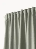 Westwing Collection Штора плотная Jensen на шторной ленте, оливковая зеленая — фото 7