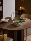 Миска для подачи Elara Westwing Collection, композитный мрамор, чёрно-белая, 28 см — фото 4