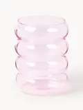 Westwing Collection Набор стаканов Bubbly из боросиликатного стекла, 4 шт., 320 мл, светло-розовые, Ø 8 × В 10 см, 320 мл, Светлый розовый — фото 1