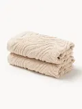 Westwing Collection Полотенце Felka, полотенце для лица, Ш 30 × Д 30 см, 2 шт., Светлый бежевый — фото 5