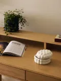 Westwing Collection Коробка для хранения Bob из каменной керамики с крышкой, Ø 13 × В 8 см, Приглушённый белый — фото 6