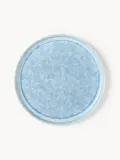 Westwing Collection Набор тарелок для завтрака Danza с реактивной глазурью ручной работы, 4 предмета, Ø 22 см, Синий — фото 1