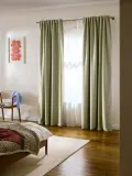 Westwing Collection Комплект штор блэкаут Tulia с фактурным полотном, оливковый зеленый — фото 6