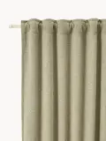 Westwing Collection Комплект штор блэкаут Tulia с фактурным полотном, оливковый зеленый — фото 8