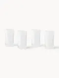 Westwing Collection Набор стаканов Bicchi с тиснёным узором, 4 шт., 250 мл, белые матовые, большой объём — фото 2