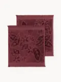 Westwing Collection Полотенце Rosaria, полотенце для лица, Ш 30 × Д 30 см, 2 шт., Бургунди — фото 6