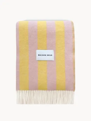 Maison Deux Плед Candy Wrap шерстяной, Ш 130 × Д 200 см, Светлый розовый